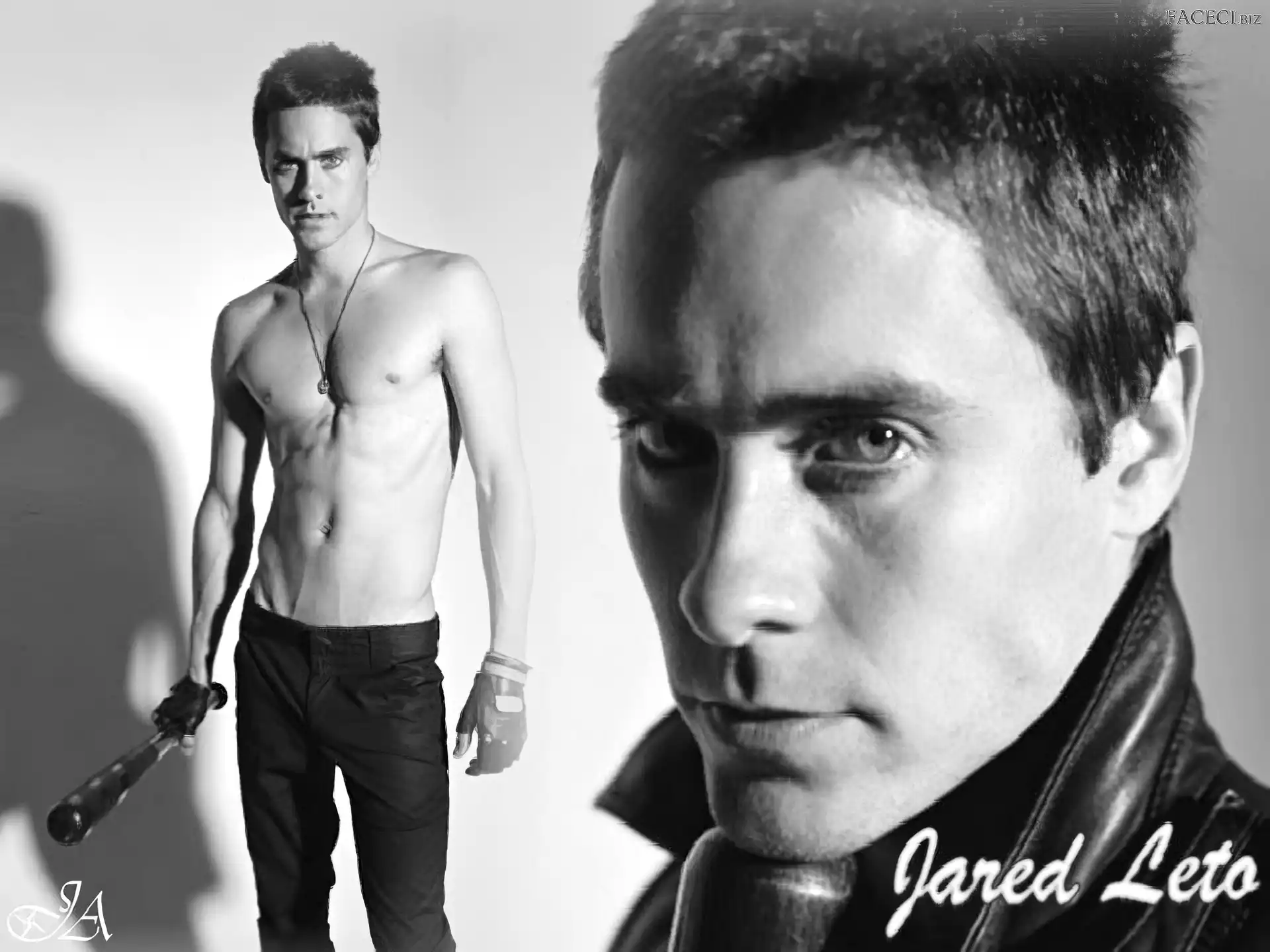 czarne spodnie, Jared Leto, krótkie włosy